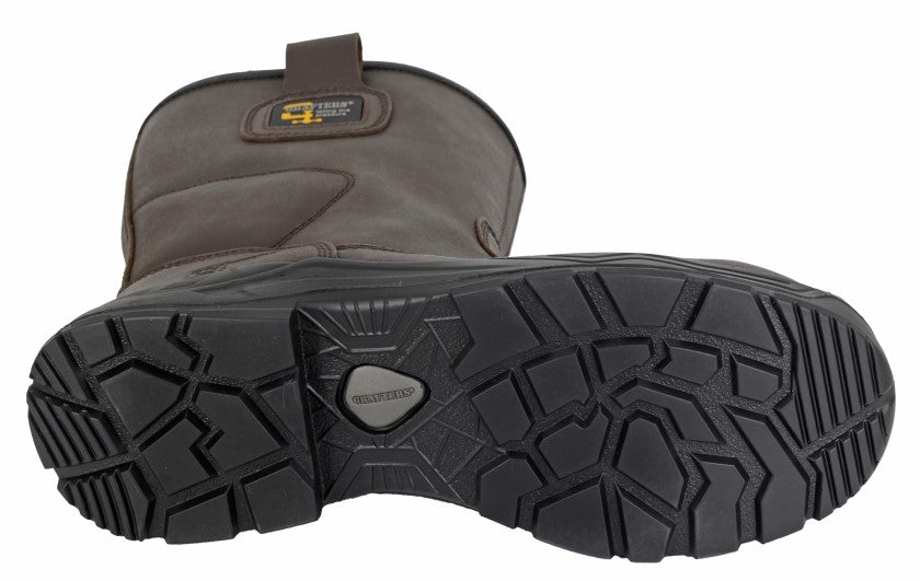Mens Brown Leather Steel Toe Cap S3 Waterproof Full Safety Rigger Work Boots
