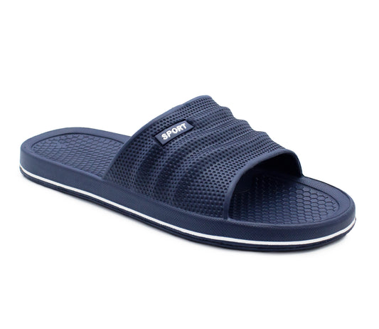 Mens Sliders EVA Slippers Pool Slide Navy Lightweight Bathroom Shower Beach Flip Flops Sports Leisure Sandals
