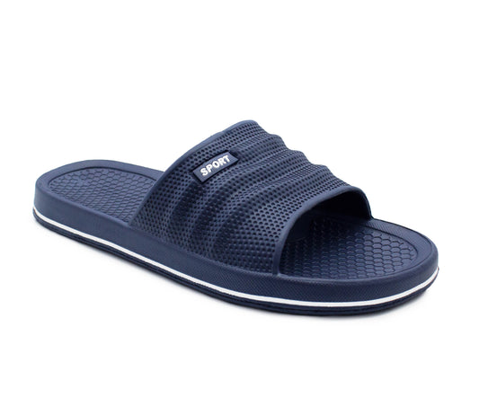 Womens Sliders EVA Sandal Slippers Ladies Pool Slides Lightweight Beach Flip Flops Bathroom Shower Spa Leisure Sports Slipper Navy