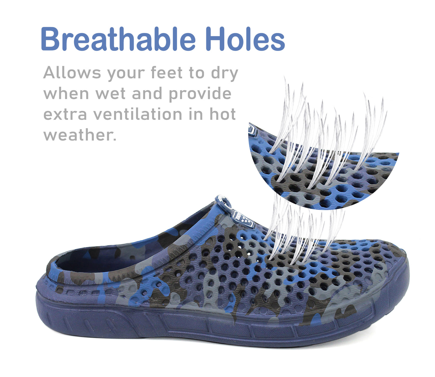 Womens Garden Clogs Lightweight Breathable Slip On Sandals Ladies Summer EVA Slipper Mule Pool Slides Shower Sandal