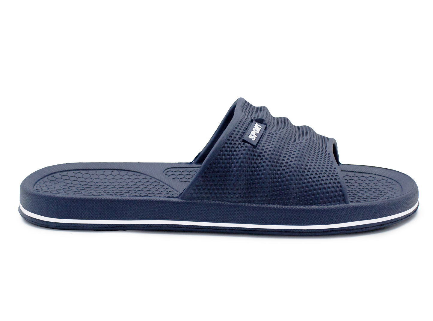 Mens Sliders EVA Slippers Pool Slide Navy Lightweight Bathroom Shower Beach Flip Flops Sports Leisure Sandals