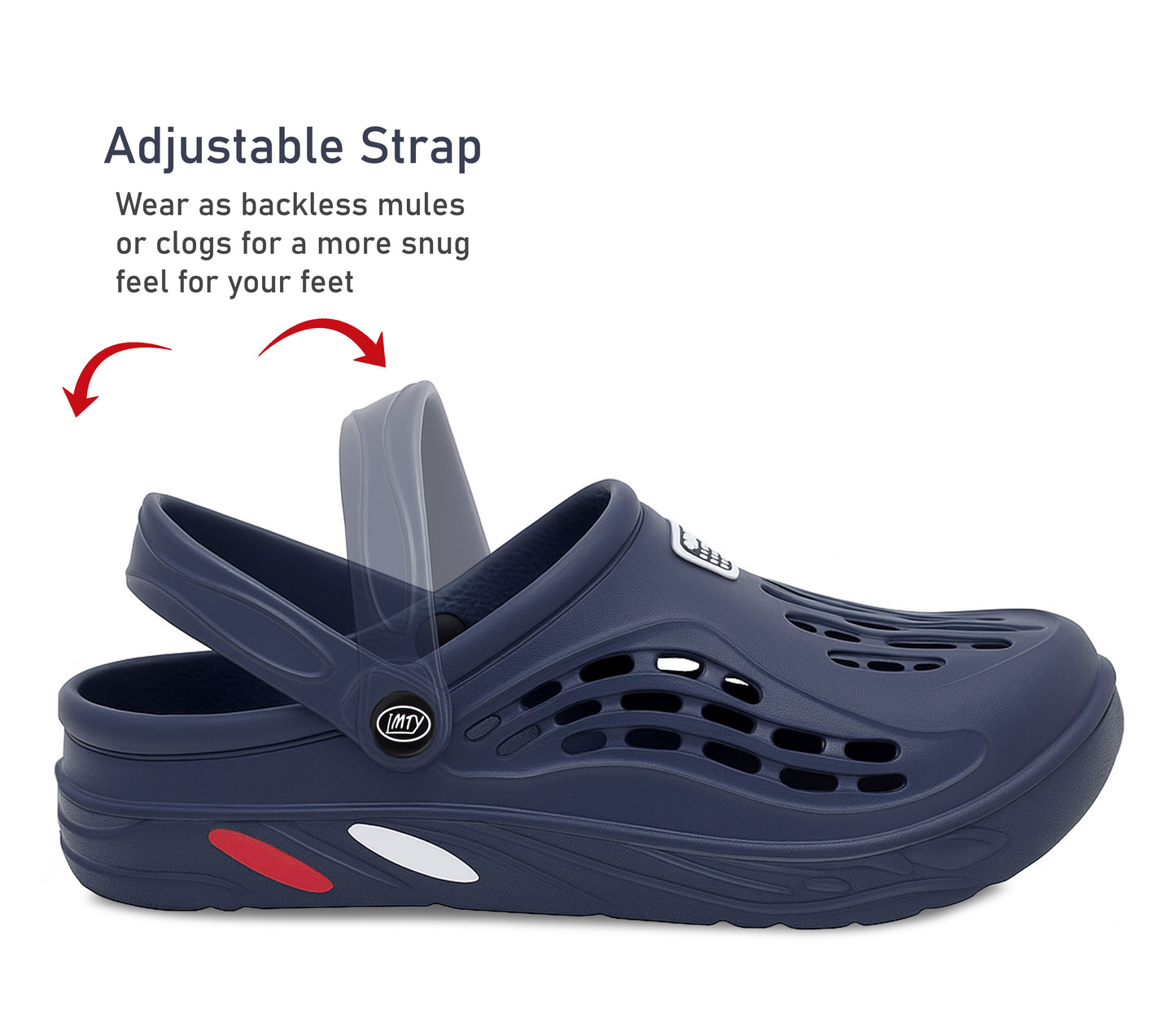 Mens Clogs Breathable Lightweight EVA Garden Sandals Slippers Hospital Clog Pool Shower Holiday Beach Mule Water Shoes Navy