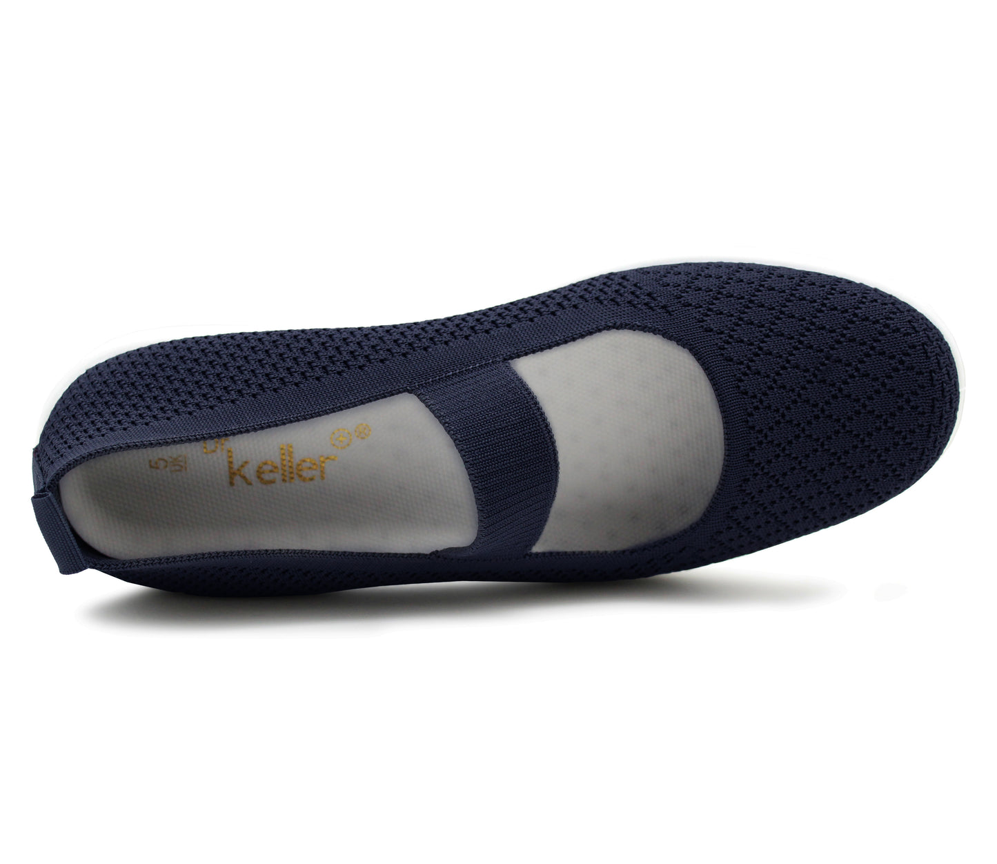 BERNIE Womens Slip On Elastic Strap Breathable Mesh Lightweight Casual Flat Walking Active Sneaker Pumps Fashion Trainers in Navy