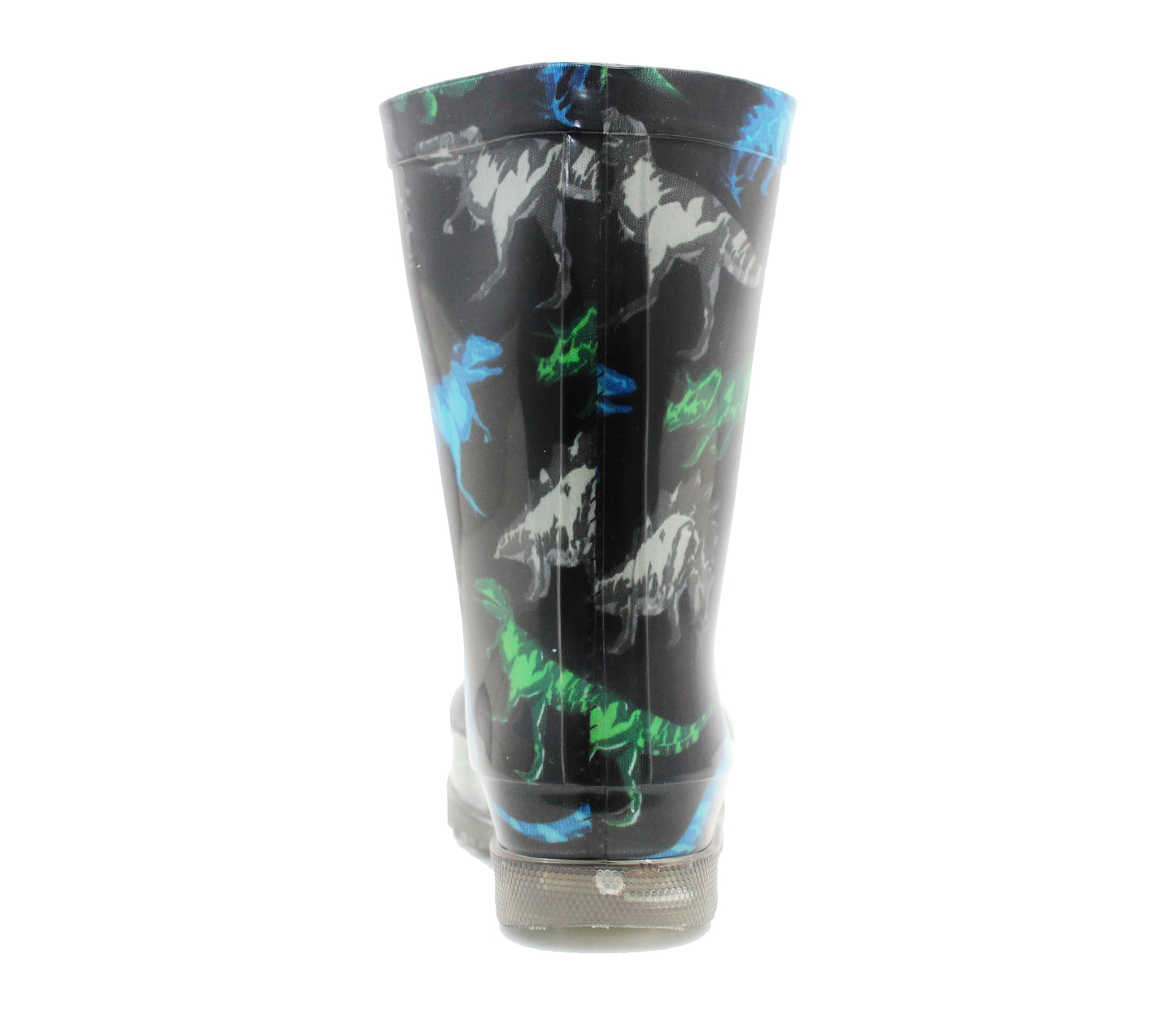 Boys Kids Mid Calf Wellies LED Flashing Dinosaur Waterproof Puddle Rain Youth Wellington Boots