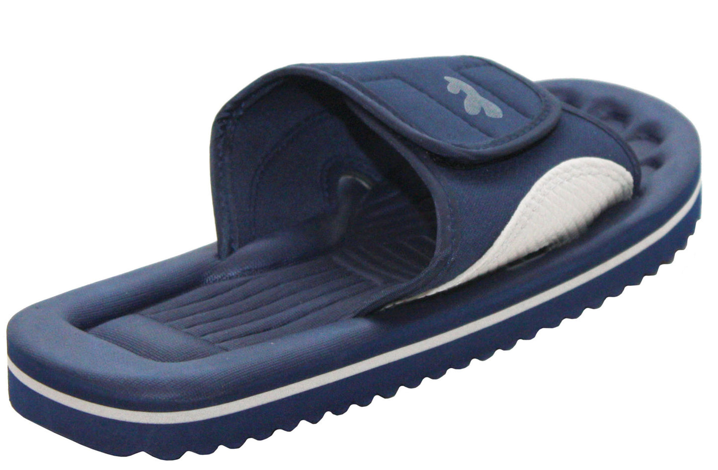 Unisex Lightweight Navy Slides Touch Fasten Casual Beach Summer Pool Flip Flop Sandals
