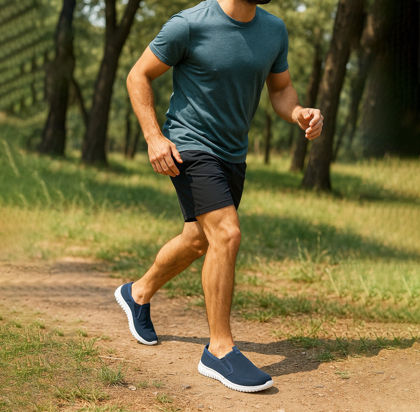 Mens Lightweight Breathable Trainers Slip On Backless Twin Gusset Casual Sports Trainers Flat Gym Sneakers Pumps