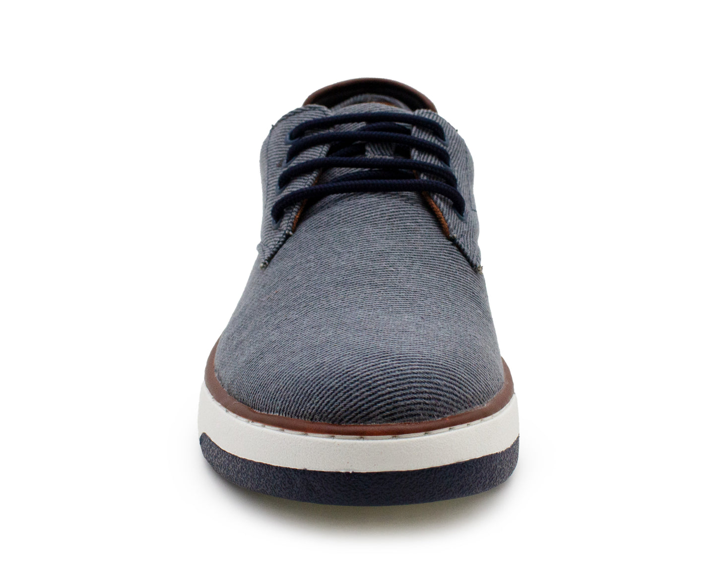Mens Canvas Lace Up Trainers Soft Touch Foam Insole Navy Denim Casual Smart Fashion Trainer Sneaker Pumps