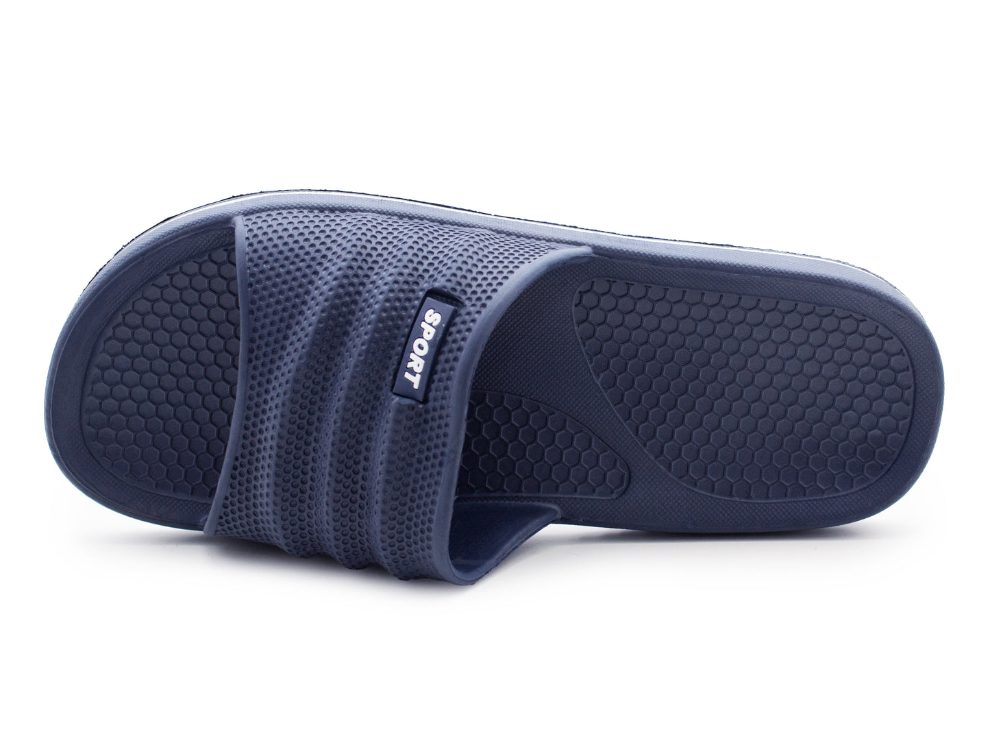 Mens Sliders EVA Slippers Pool Slide Navy Lightweight Bathroom Shower Beach Flip Flops Sports Leisure Sandals