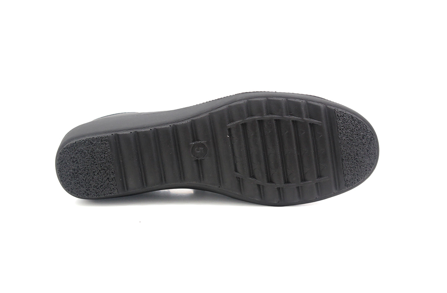 Womens Ladies Black Slip On Zip Loafers Flats