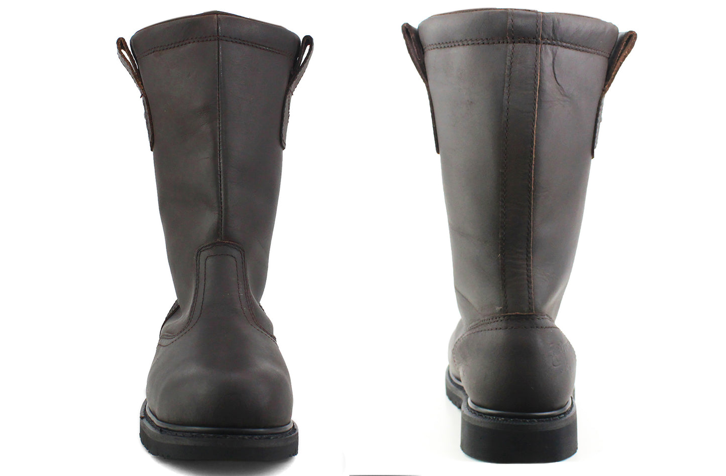 Mens Leather Mid Calf Steel Toe Cap Thermal Faux Fur Lined Work Safety Rigger Boots