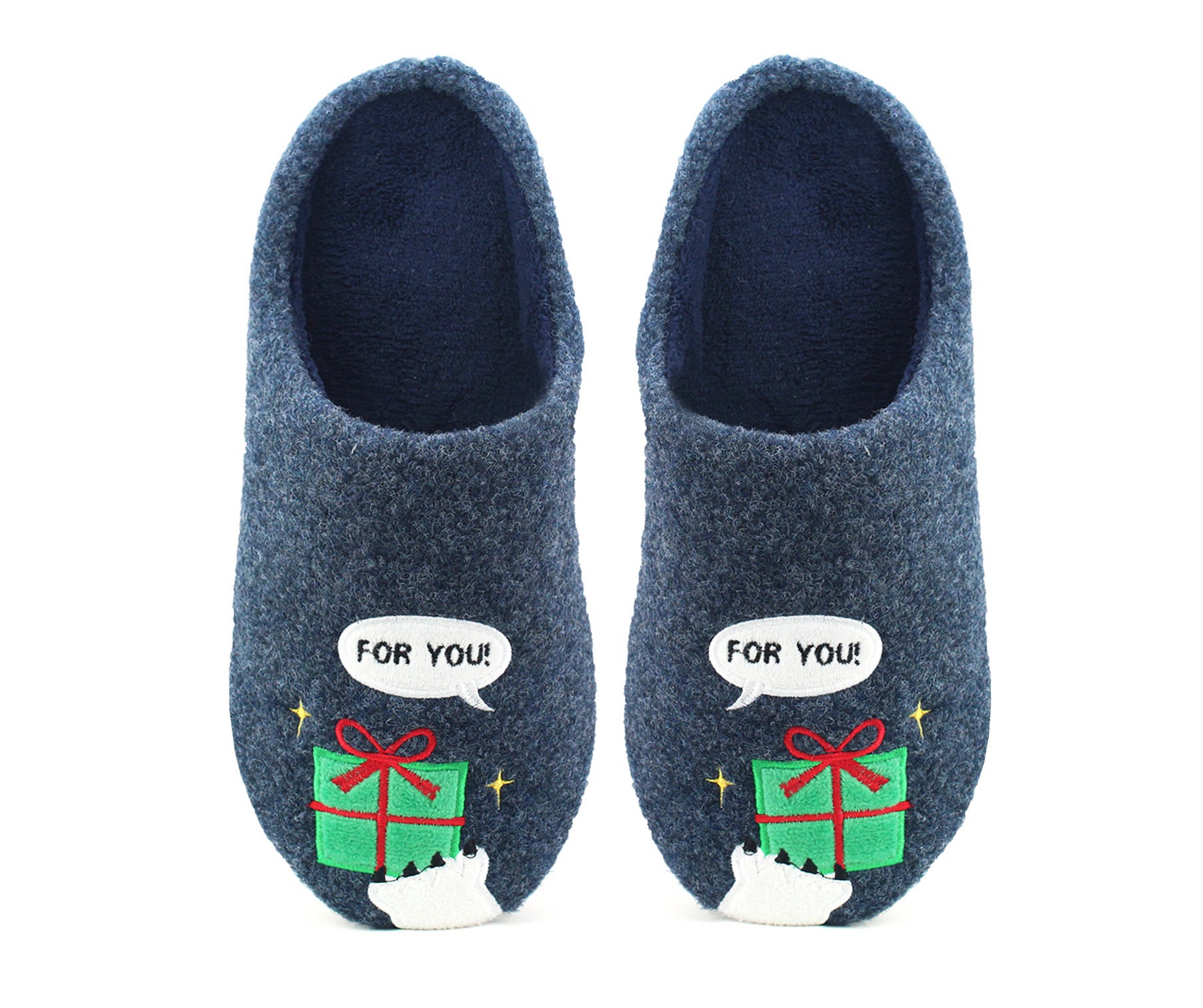 Mens Christmas Slippers Novelty Festive Character Fun Xmas Backless Mu