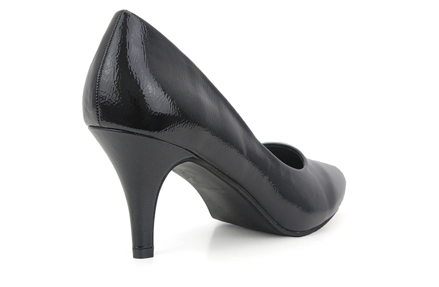 Ladies Womens Patent Slip On High Kitten Heel Evening Formal Court Shoes SIZE UK 3