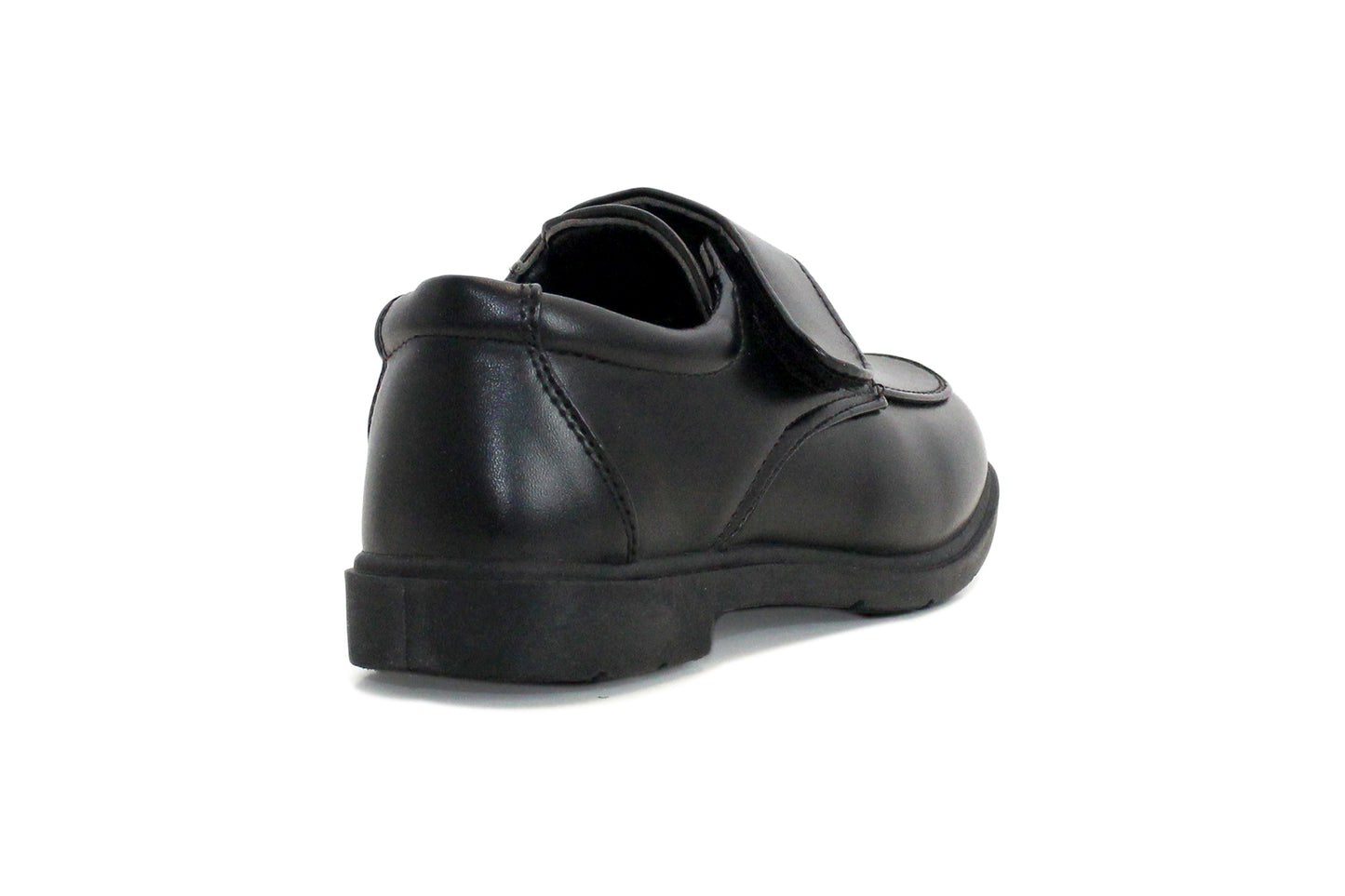 Boys Youth Kids Black Elastic Gusset Slip On Strap School Shoes