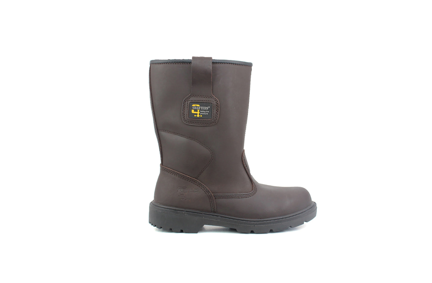 Mens Brown Leather Steel Toe Cap S3 Waterproof Full Safety Rigger Work Boots