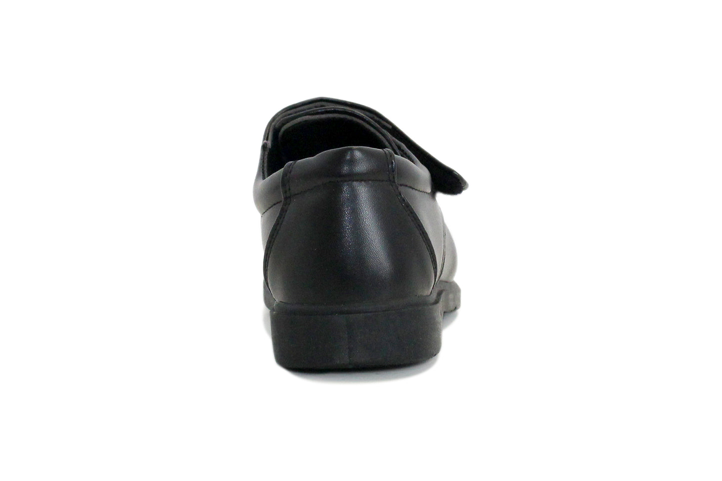 Boys Youth Kids Black Elastic Gusset Slip On Strap School Shoes