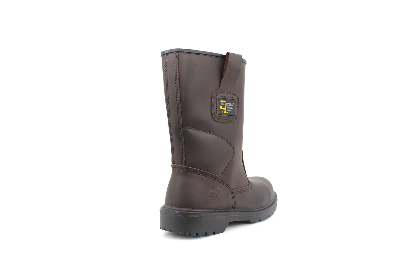 Mens Brown Leather Steel Toe Cap S3 Waterproof Full Safety Rigger Work Boots