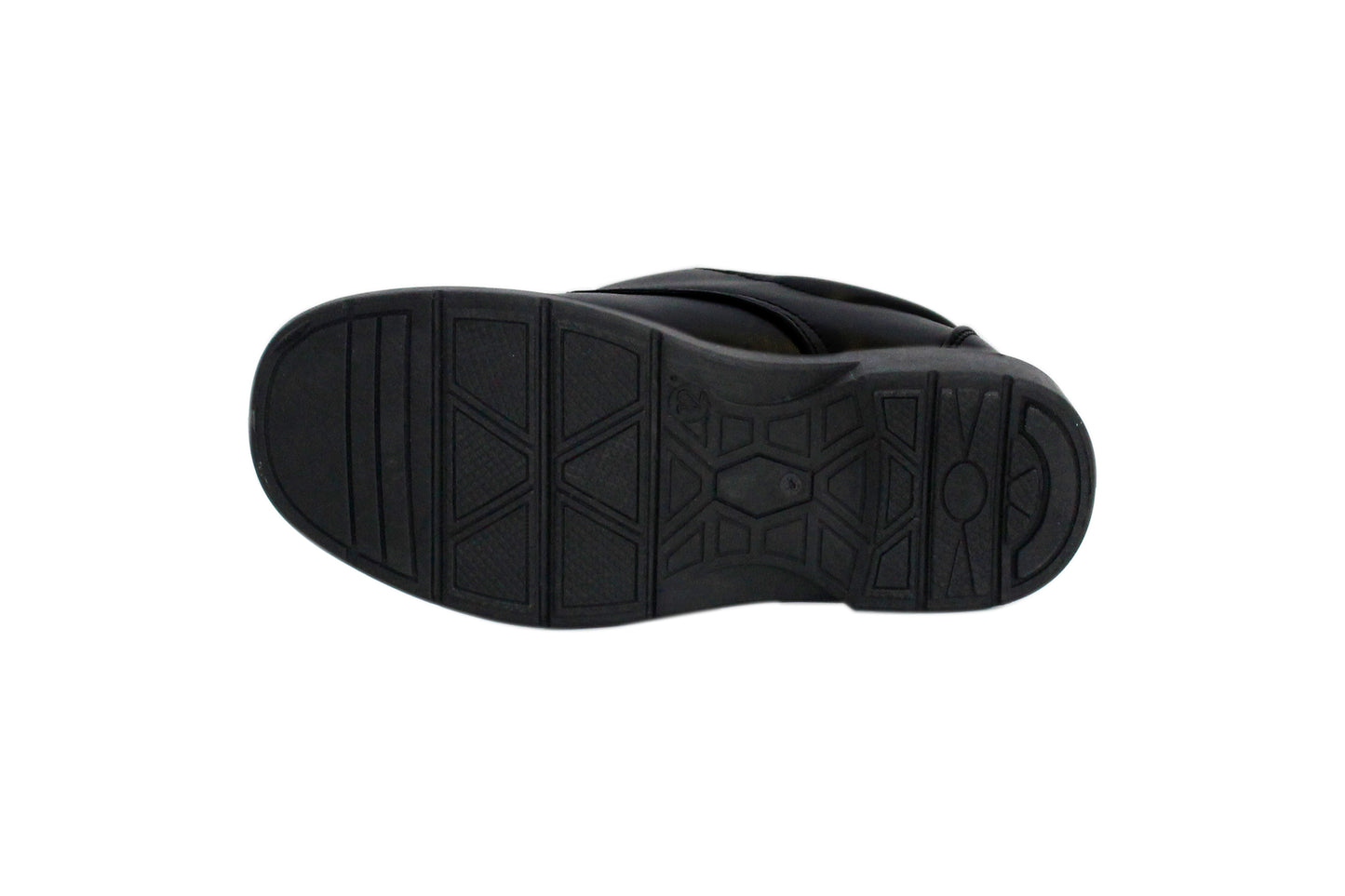 Boys Youth Kids Black Elastic Gusset Slip On Strap School Shoes