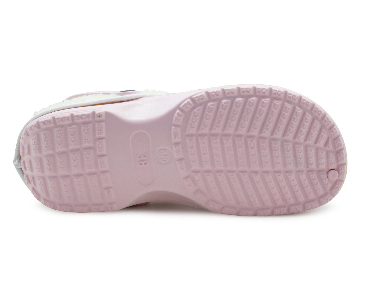 Womens Clogs Warm Fur Lined Thermal Garden Clogs Lightweight EVA Slip On Slippers Kitchen Nurse Indoor House Shoes Sandals Pink