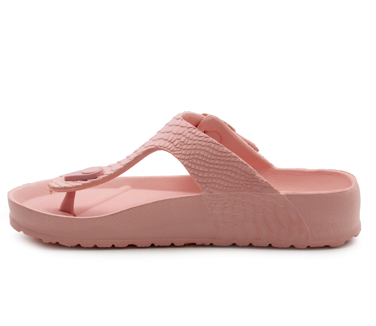 Womens Ladies Lightweight EVA Toe Post Slip On Flat Beach Summer Pool Slides Water Shoes Flip Flops Sandals Pink