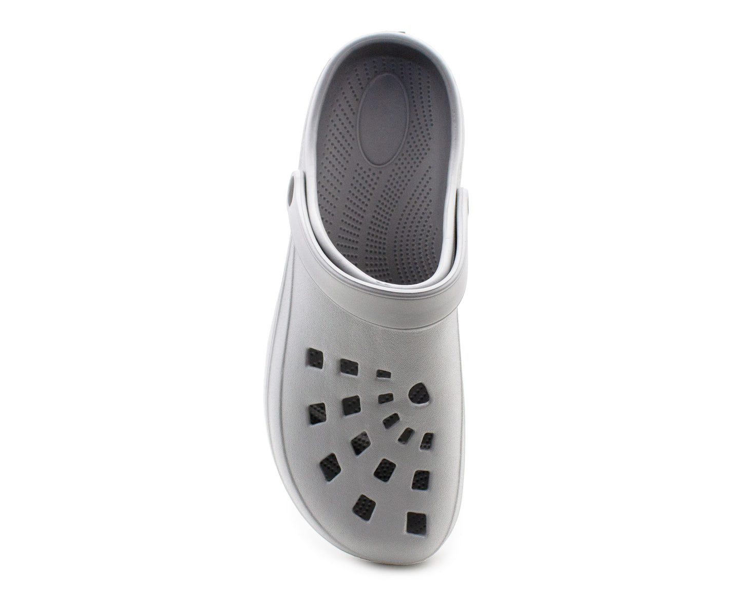 Mens Clogs Silver Lightweight EVA Garden Breathable Slip On Beach Hospital Nurse Kitchen Water Shoes Mules House Shoes Sandals