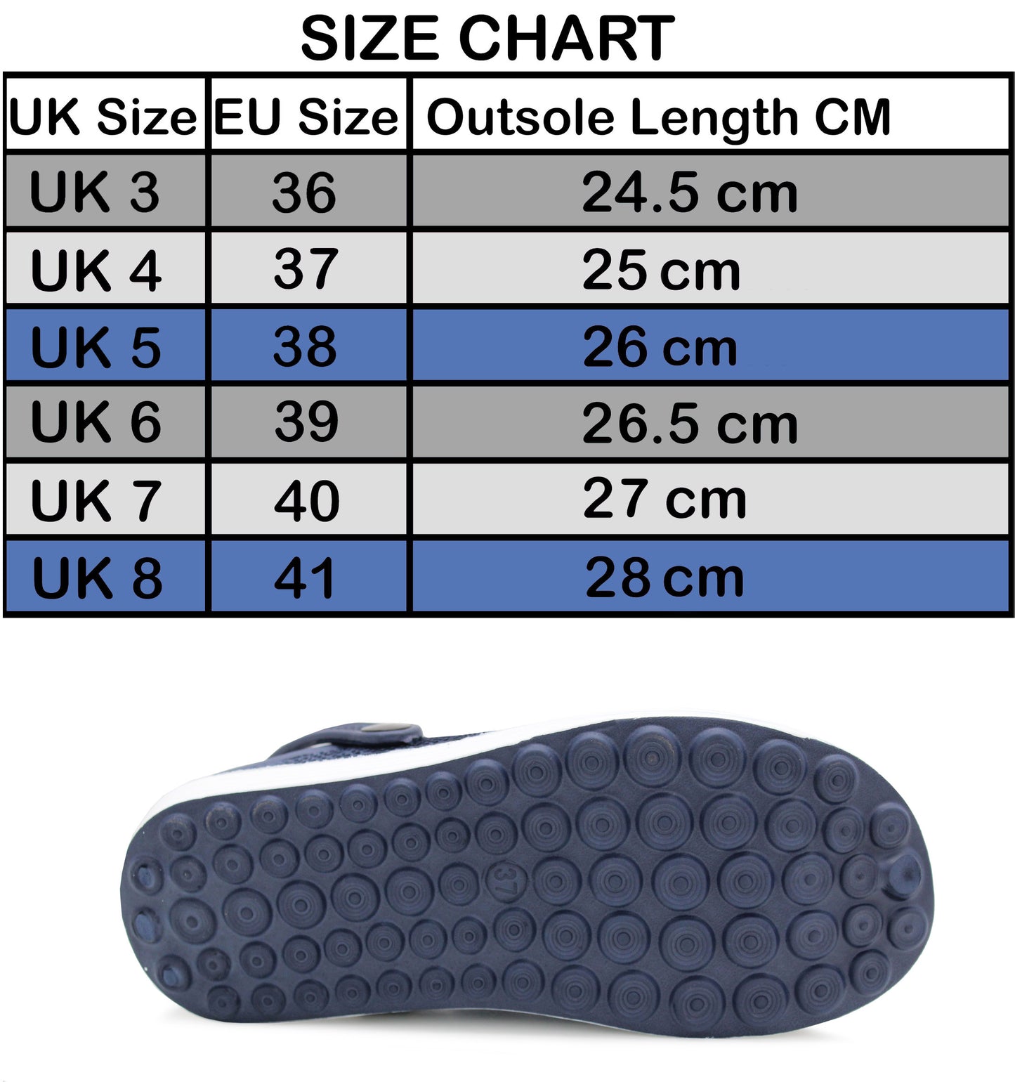 PLUTO Womens Breathable Lightweight EVA Clogs in Navy