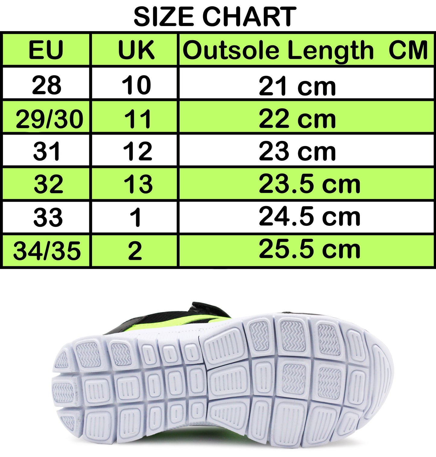 NEON Boys Kids Youth Lightweight EVA Breathable Mesh PE Trainers