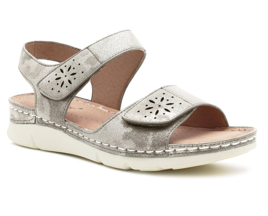 Womens Touch Fasten Sandals Low Wedge Flat Slip On Open Toe Slingbacks Ladies Summer Casual Fashion Sandals Beige