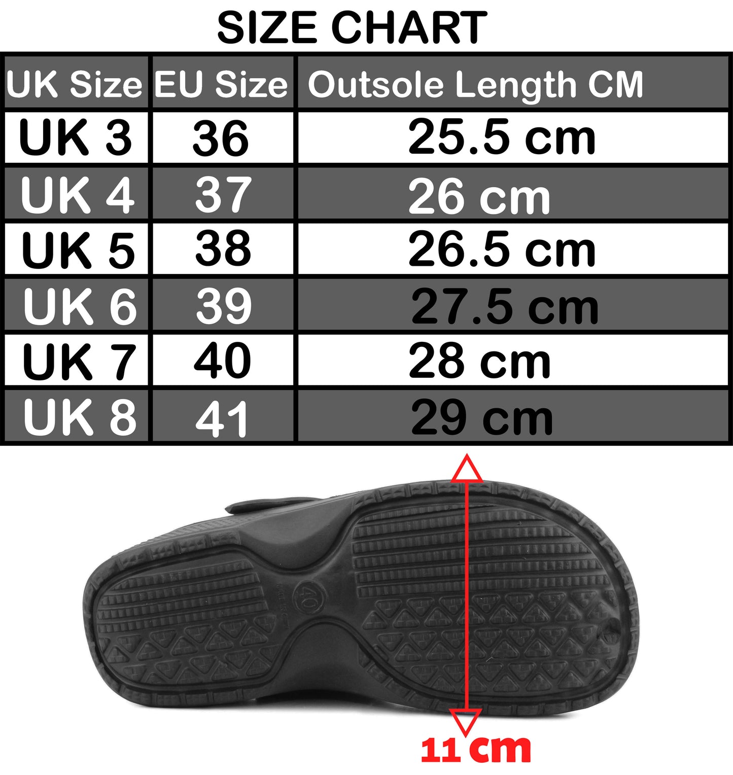 Womens Lightweight Clogs EVA Slip On Garden Adjustable Strap Summer Beach Hospital Nurse Kitchen Chef Water Shoes Sandals in Black