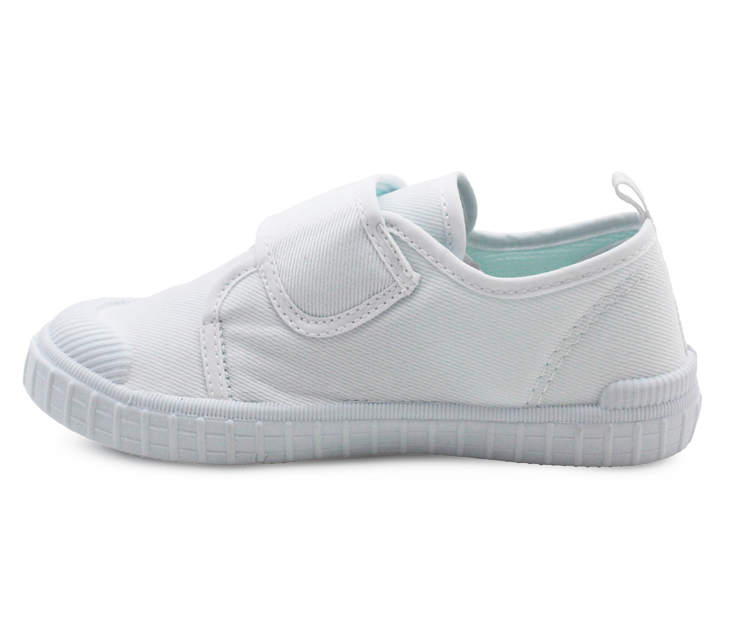 Canvas Pumps Touch Fasten Boys Girls Unisex Slip On Adjustable Strap School PE Sports Trainers