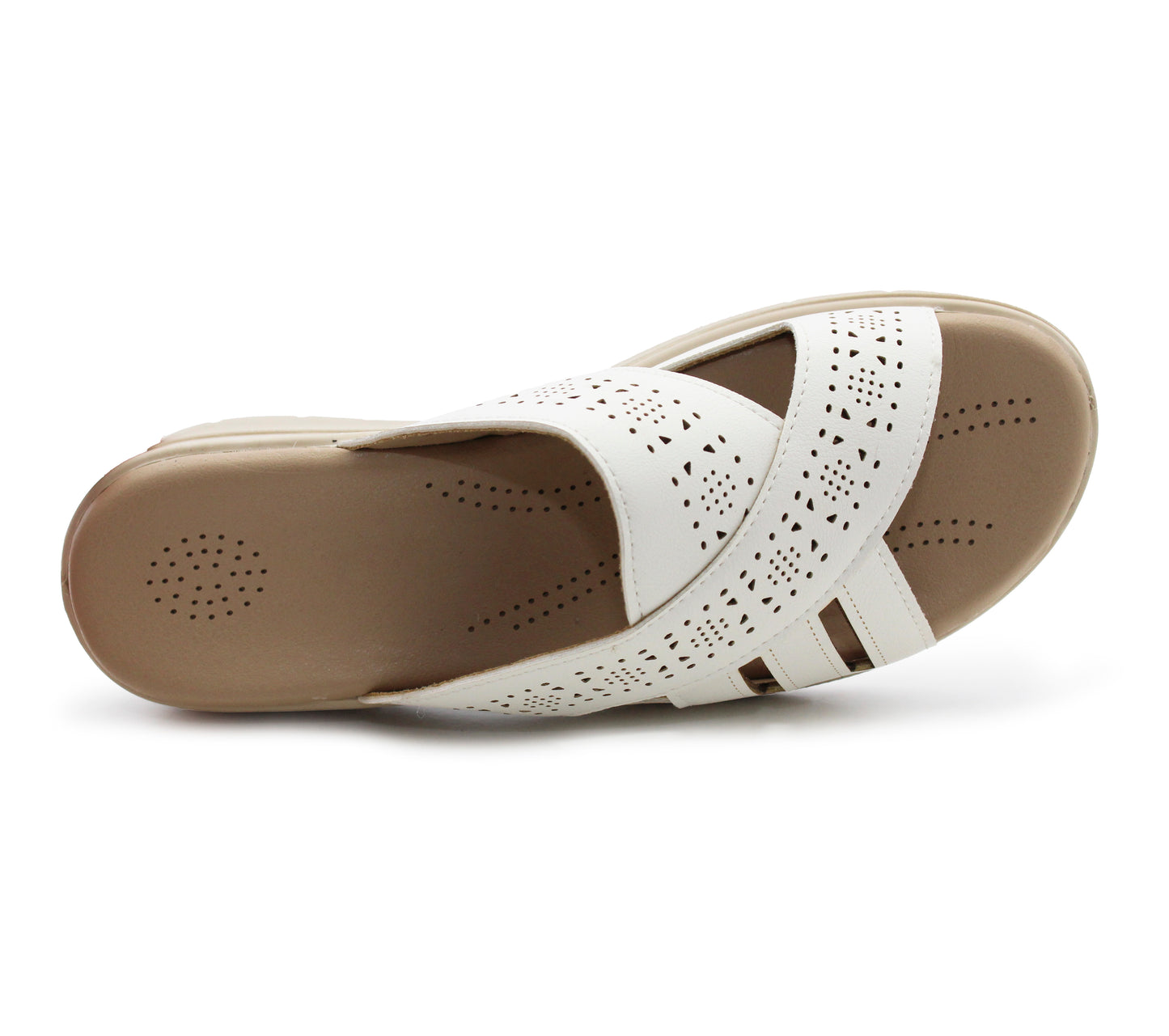 Womens Backless Sandals Slip On Low Wedge Open Toe Mules Summer Fashion Beach Slides Flip Flops