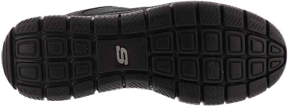 Skechers Men's Track Bucolo Trainers Oxford 52630 Memory Foam Lightweight Sneakers Black Leather Mesh