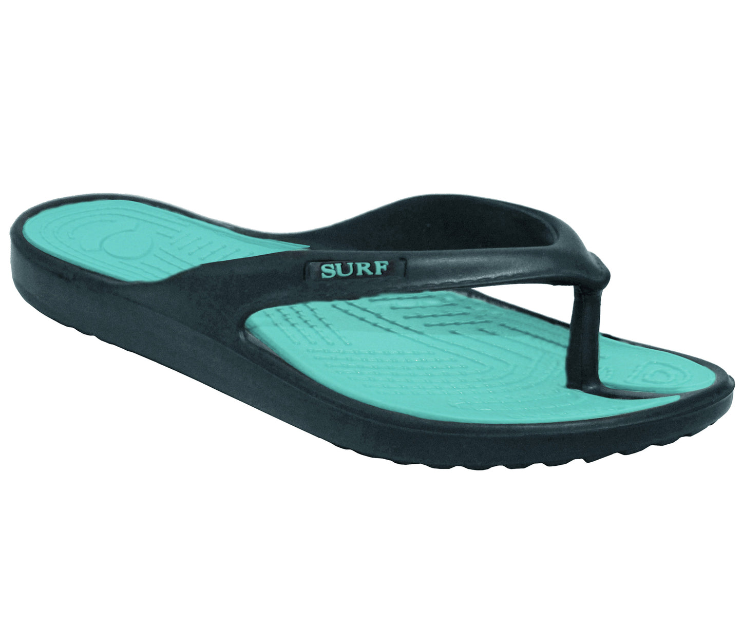 L1-541 Womens EVA Surf Beach Flip Flops in Navy Pale Blue
