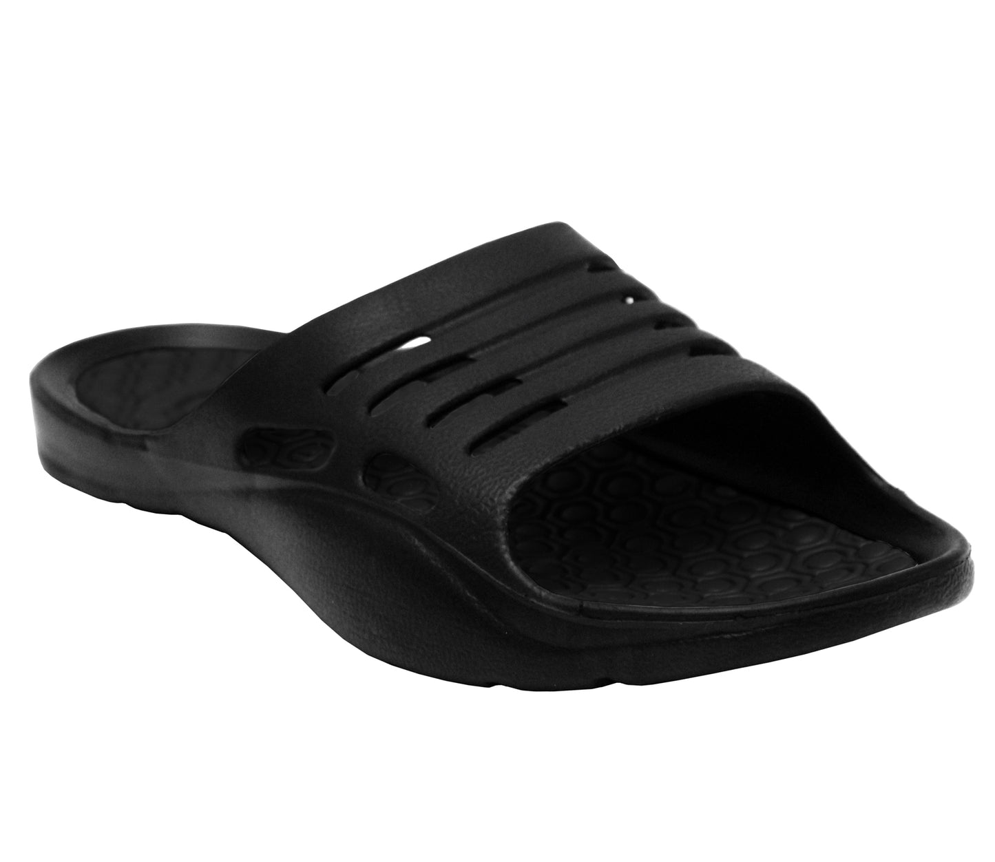 L1-619 Womens EVA Pool Sliders in All Black