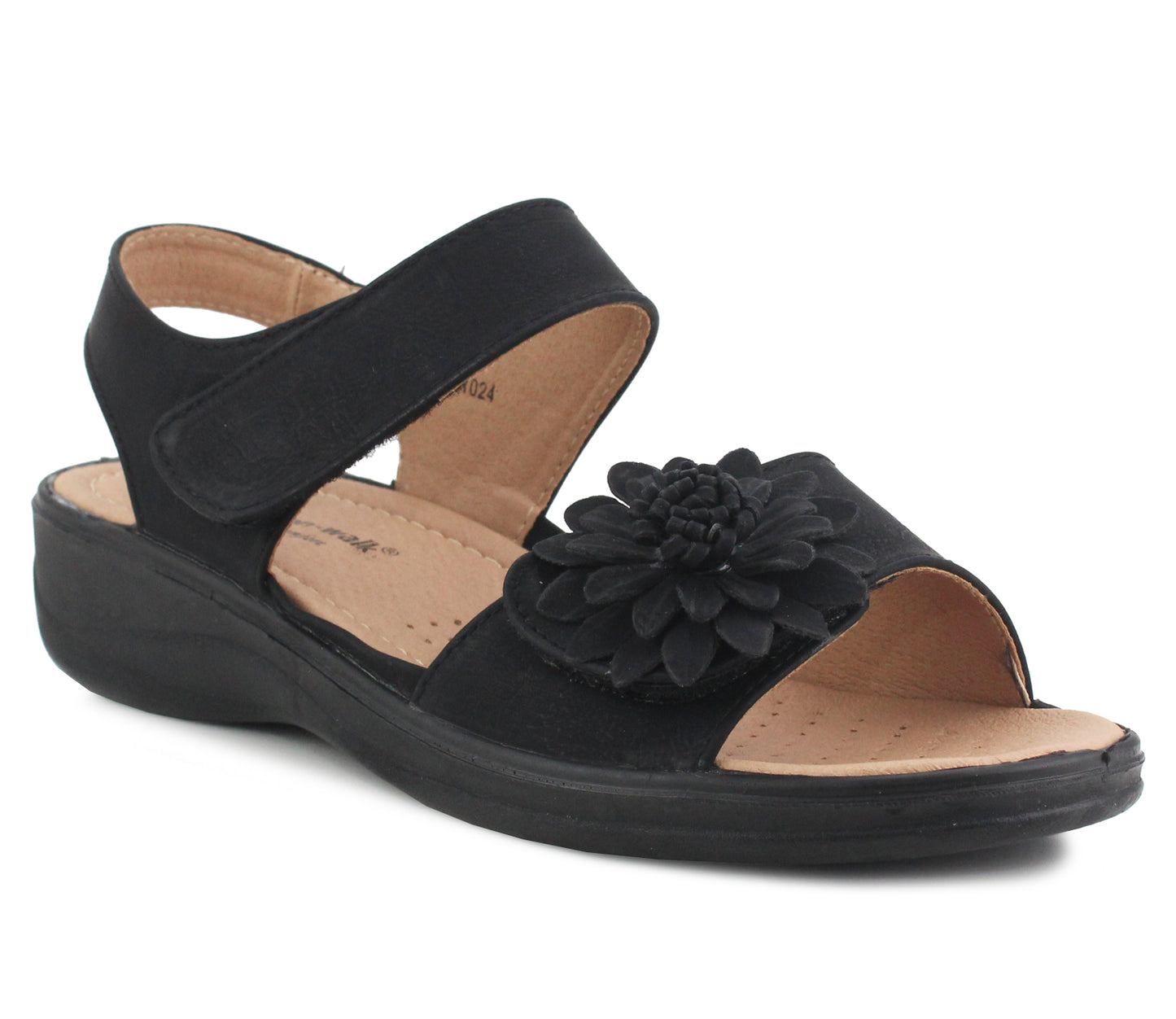 YASMIN Womens Slingback Sandals in Black