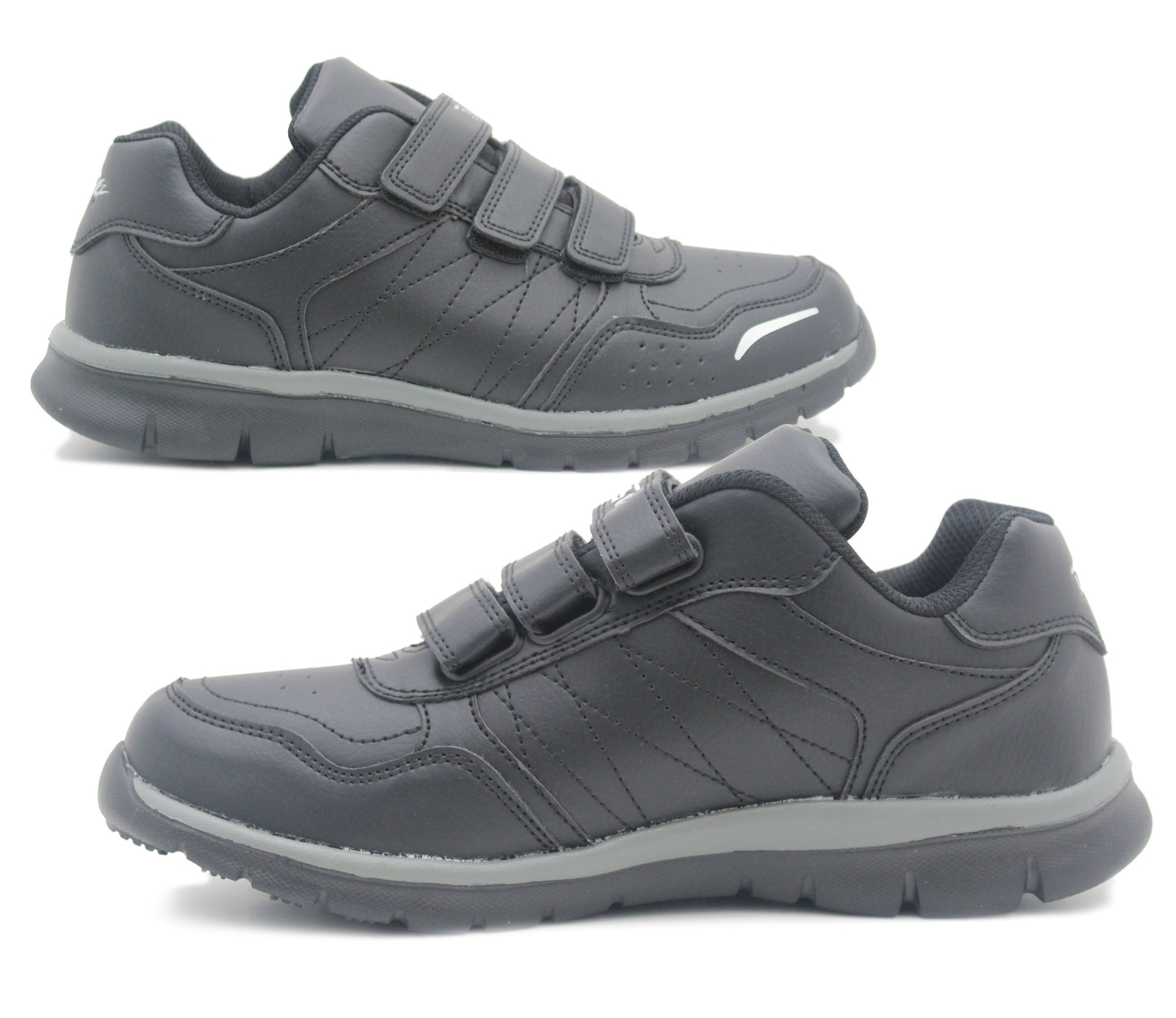 SCHWARZ Unisex Touch Fasten Trainers in Black
