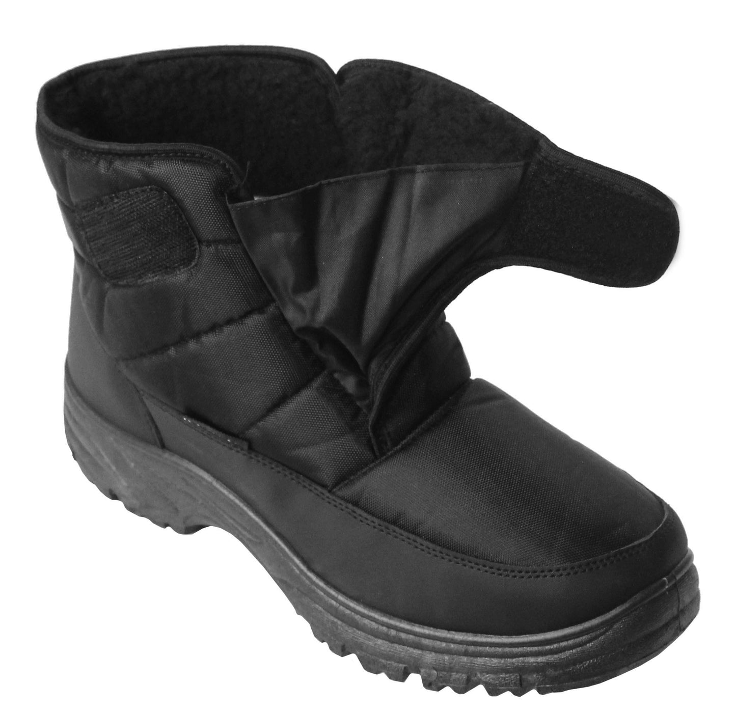 CW82 Mens Thermal Fleece Lined Ankle Boots in Black