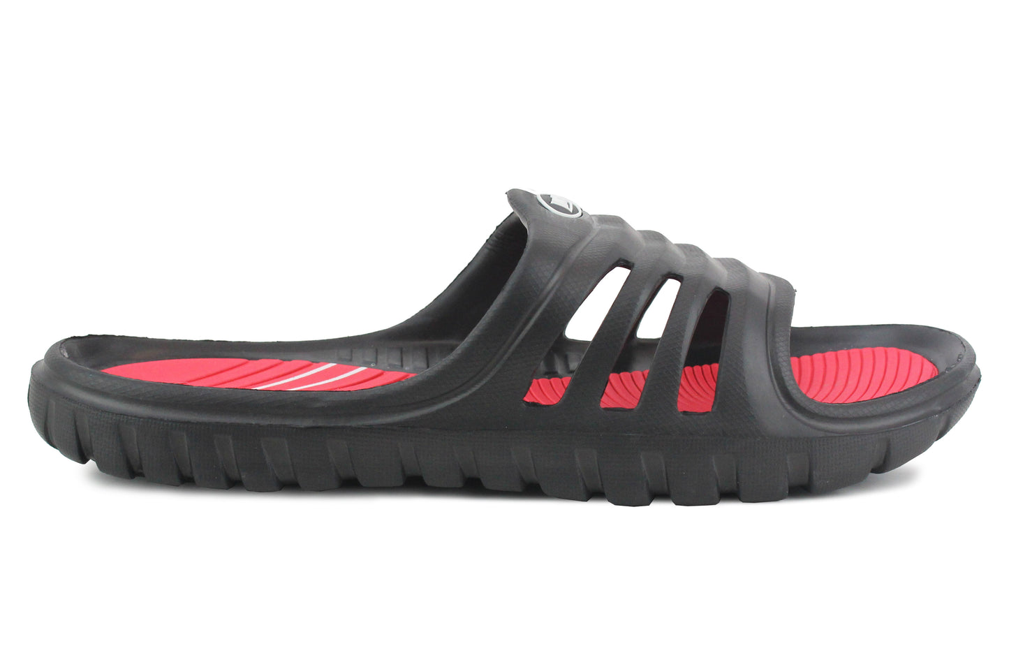 OCEAN Mens Lightweight EVA Sliders in Black/Red