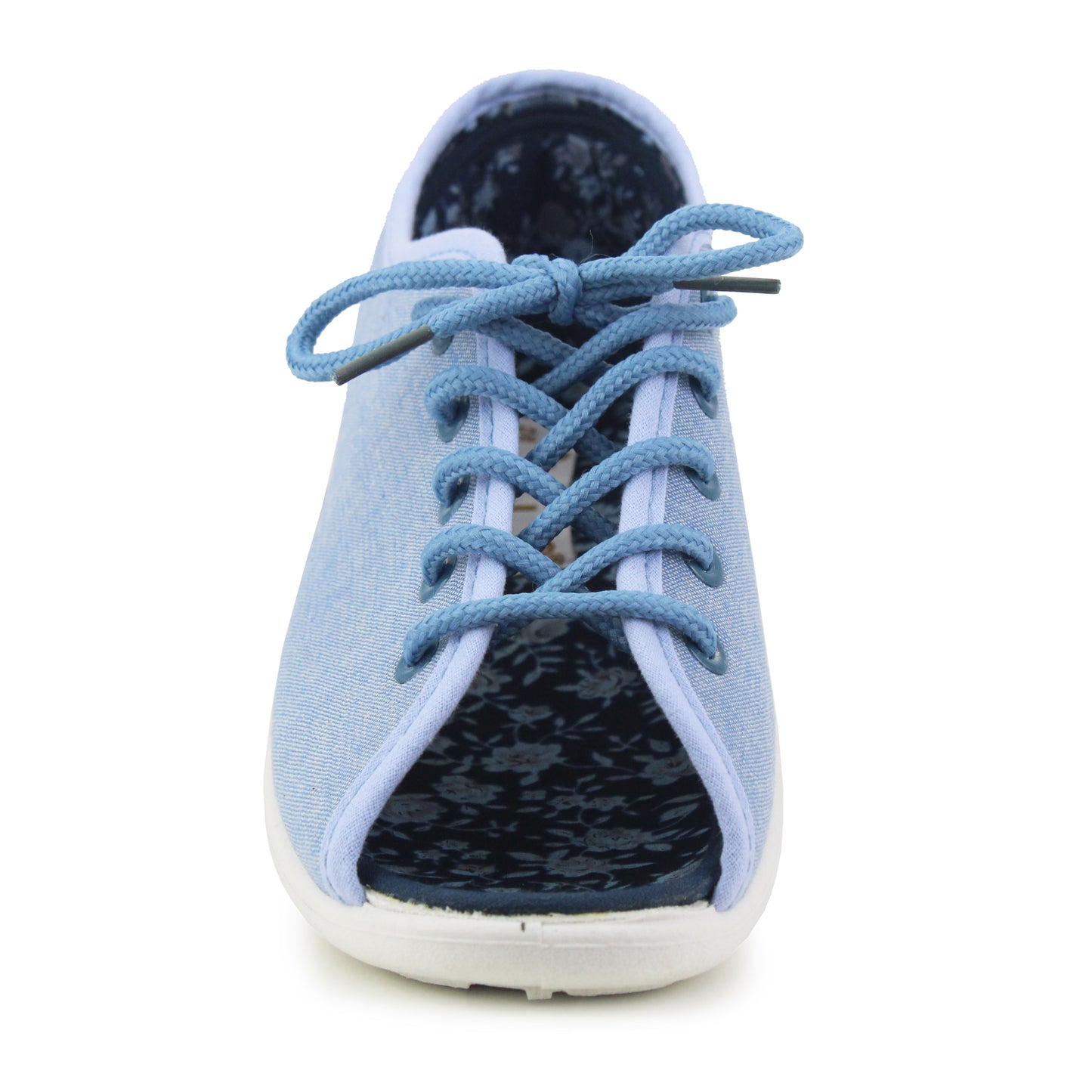 ANNIS Dr Keller Canvas Lace Up Sandals Pumps in Blue