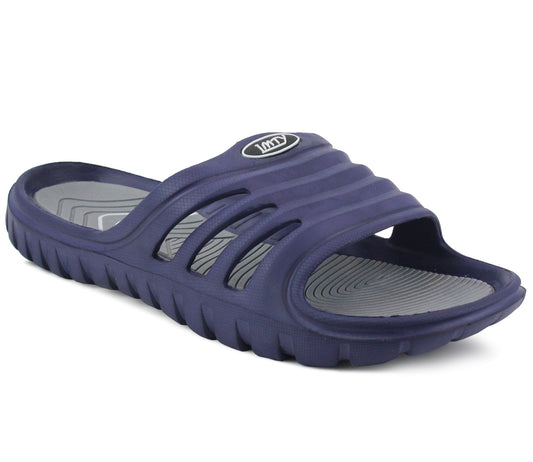 OCEAN Mens Lightweight EVA Sliders in Navy/Grey