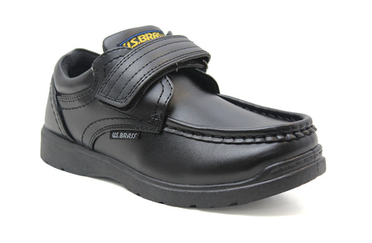 TEDC657 Boys Kids Black Smart School Shoes