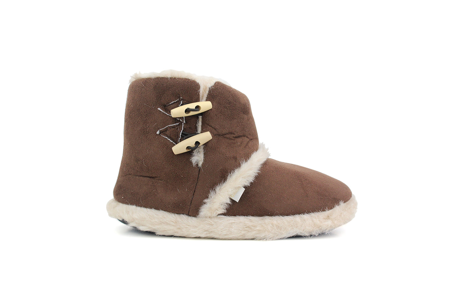AD3821 Womens Faux Fur Ankle Boot Slippers in Brown