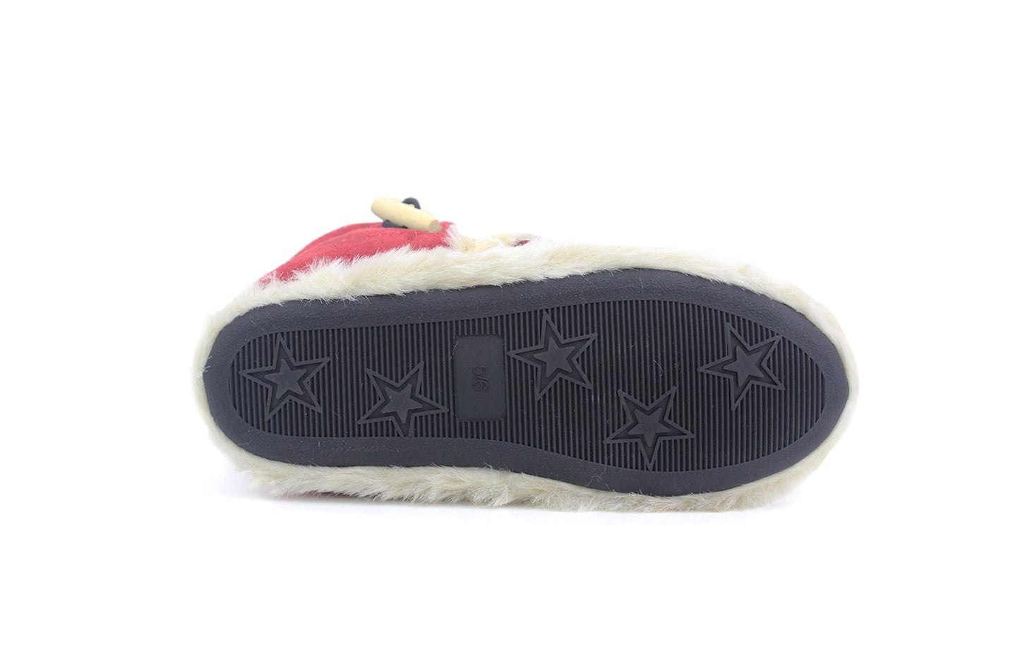 AD3821 Womens Faux Fur Ankle Boot Slippers in Red