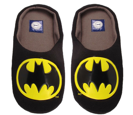 Mens Batman Slippers DC Comics Original Mule Slippers Superhero Novelty Batman Slip On Black Indoor House Shoes