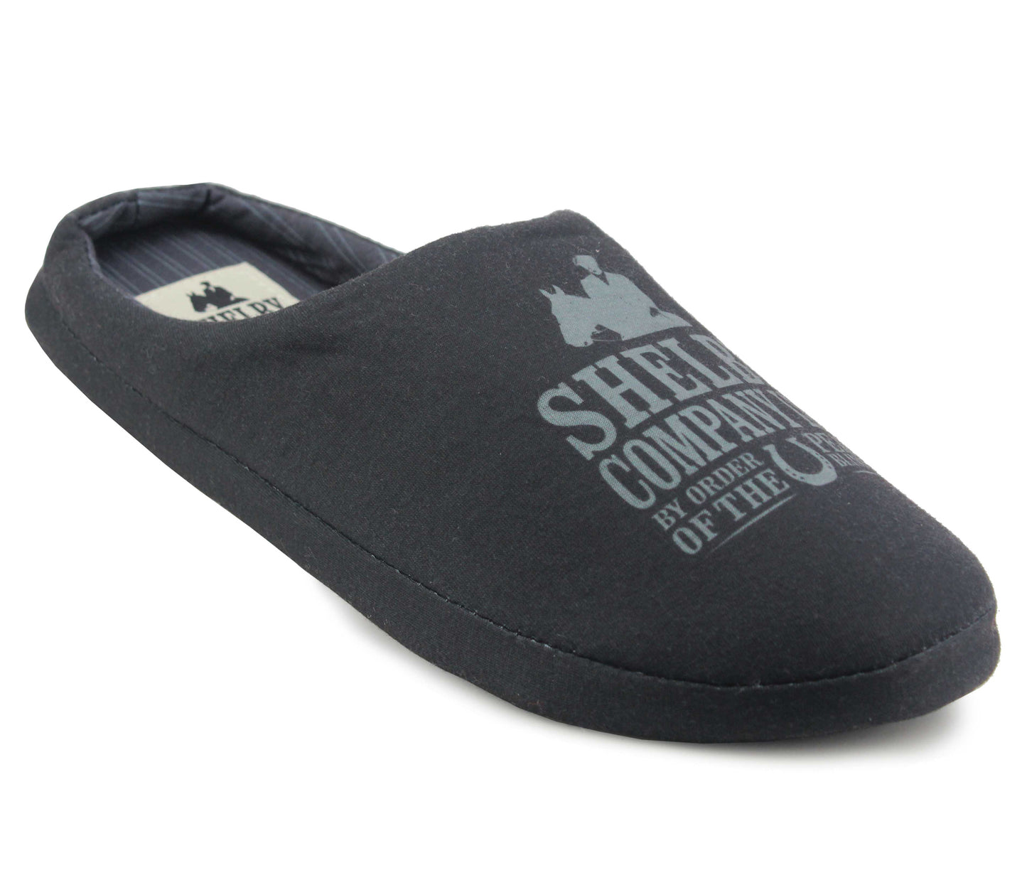 SHELBY Mens Peaky Blinders Mules Slippers in Grey