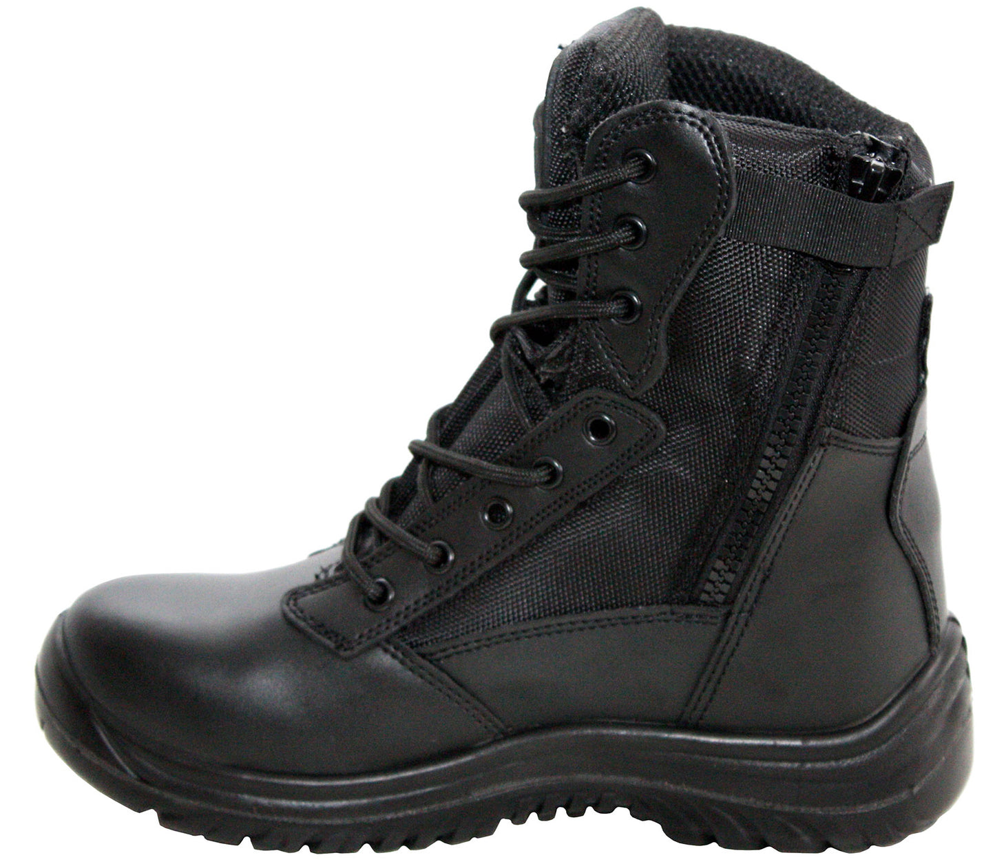 Mens work shoe Waterproof Military Style Safety Boots in Black