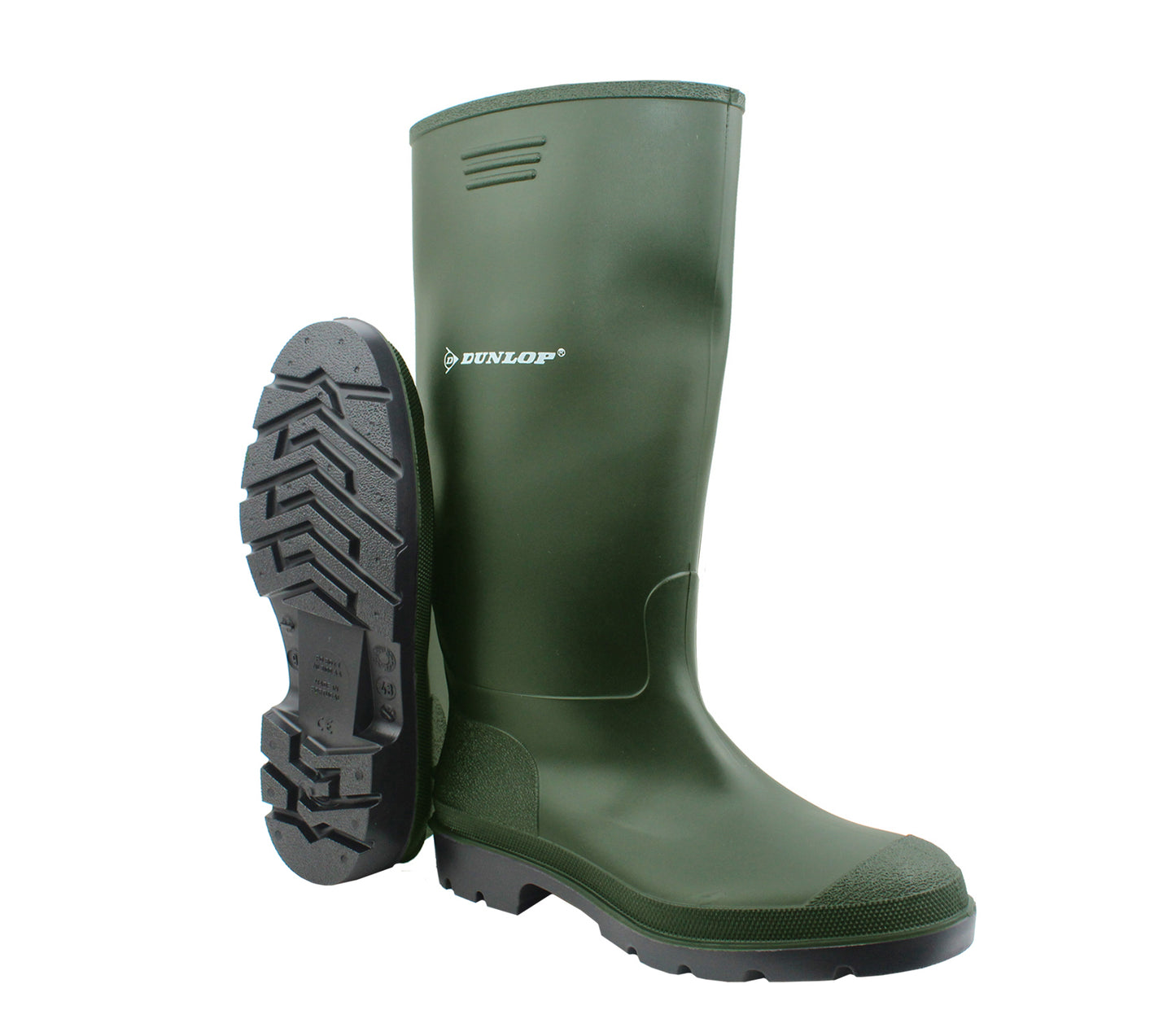 PRICEMASTER Dunlop Unisex Wellington Boots in Green