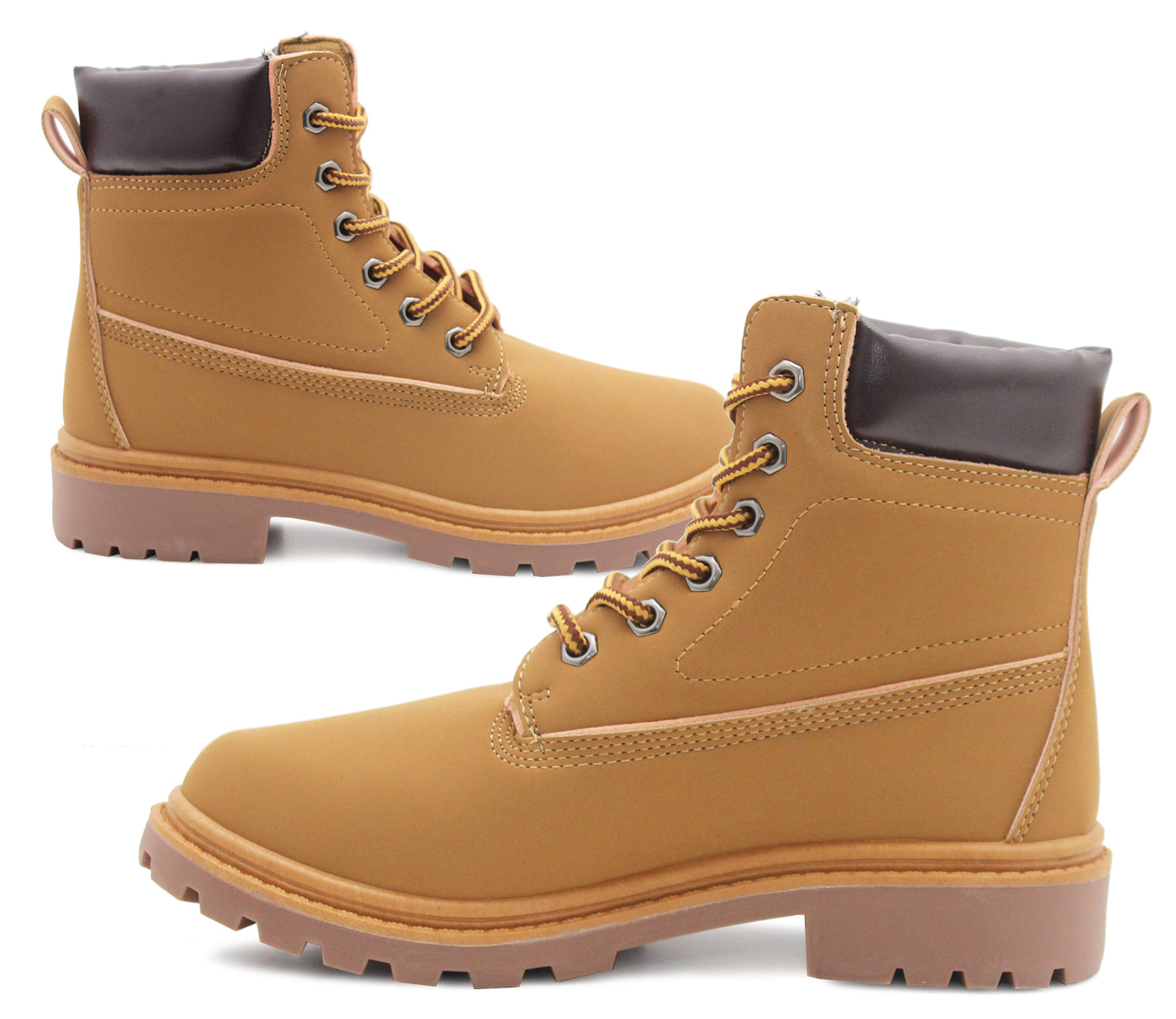 B772300 Boys Youth Hi Top Padded Boots in Camel