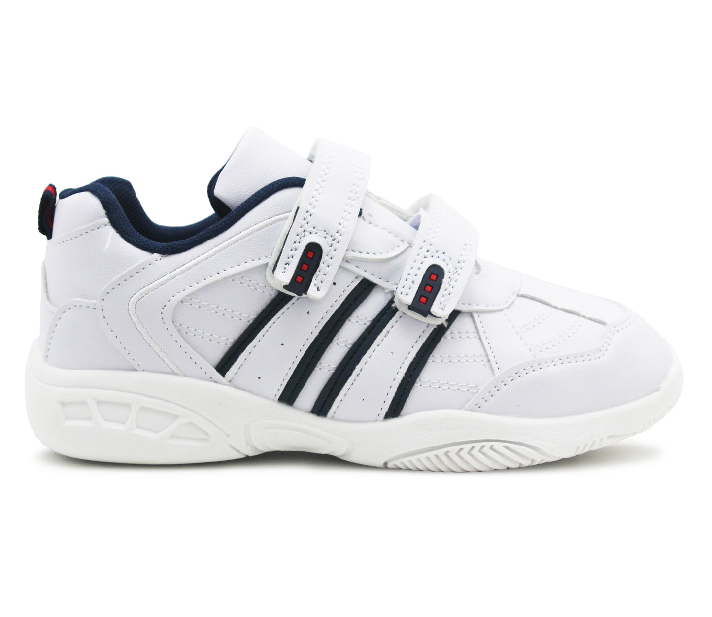 T702 Kids Twin Touch Fasten Trainers in White