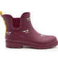 Womens Honey BEE Waterproof Ankle Boots Wellingtons Ladies Slip On Short Chelsea Rain Boots Festival Gardening Wellie Boots (Copy)