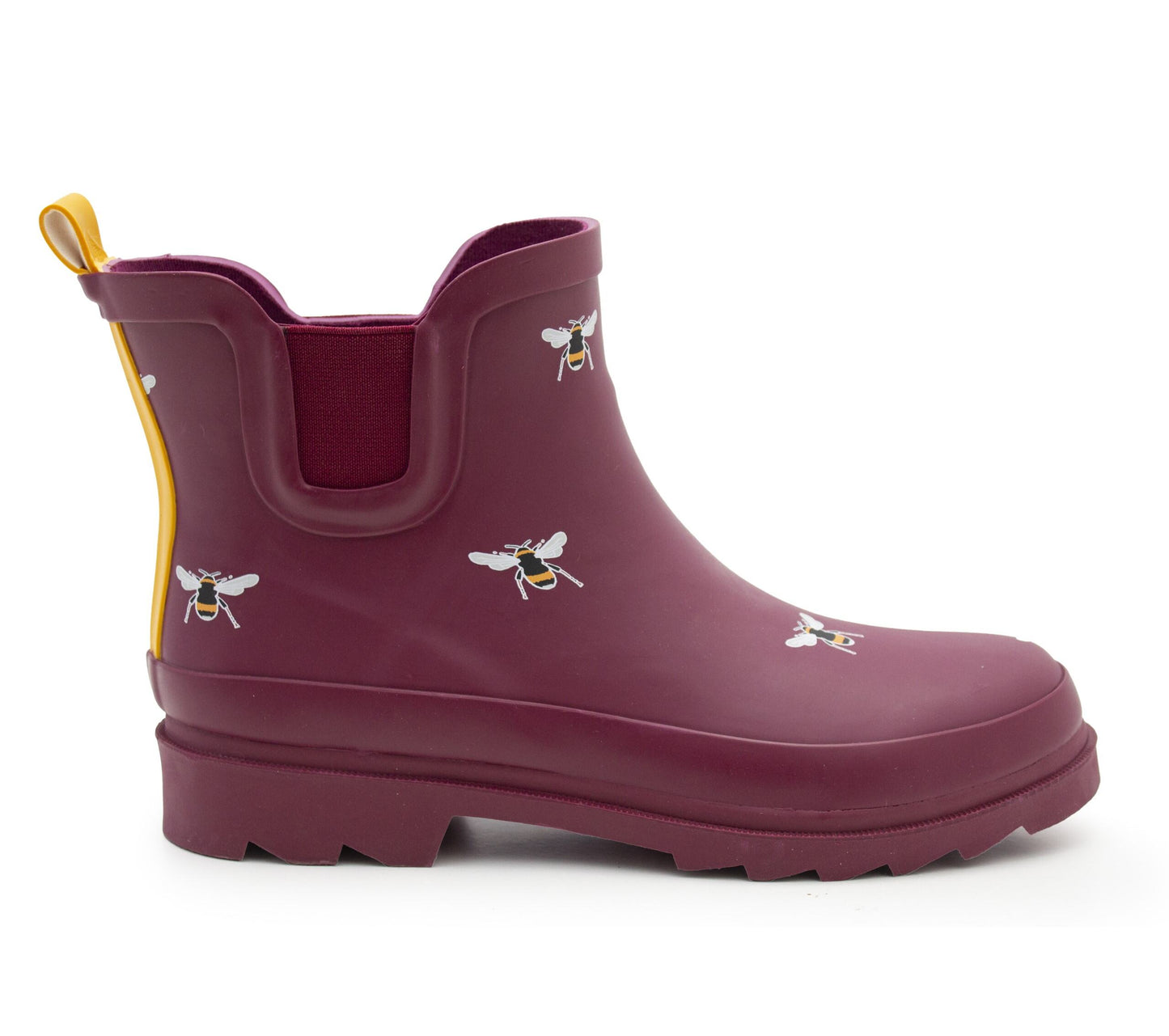 Womens Honey BEE Waterproof Ankle Boots Wellingtons Ladies Slip On Short Chelsea Rain Boots Festival Gardening Wellie Boots (Copy)